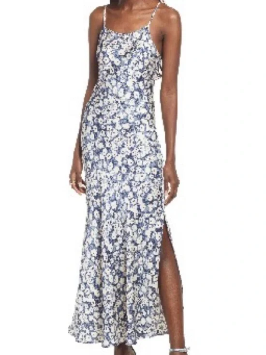 Open Edit Elegant Floral Satin Slip Dress NWT Size Large - Picture 1 of 11